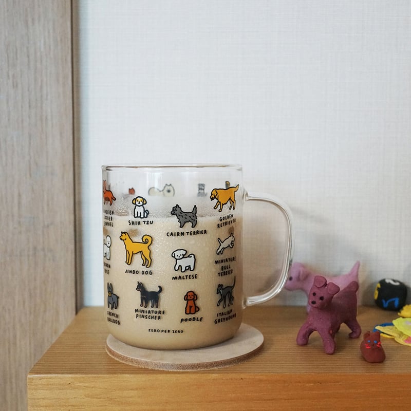 DOG DICTIONARY L | Glass cup | ZERO PER ZERO_JP