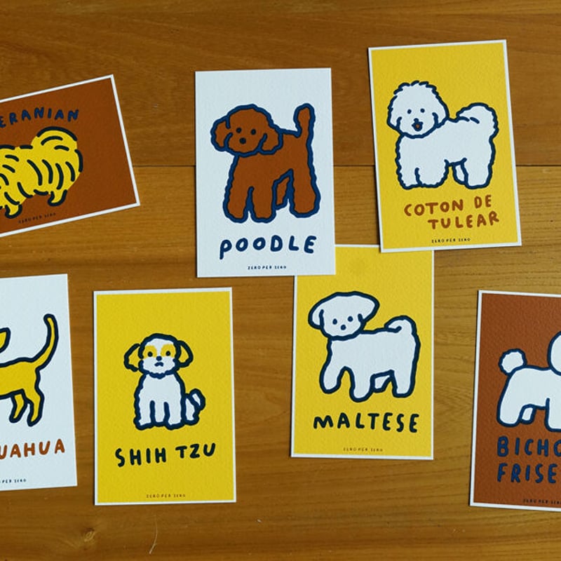 【絶版・希少】Pictarot Cards by Pictoplasma DOG 2 | Silkscreen Postcard set | ZERO PER ZERO_JP