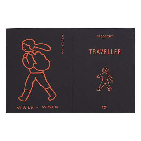 WALKWALK GIRL black | Passport cover