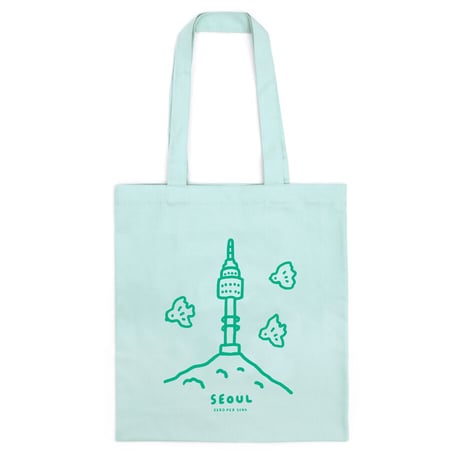 SEOUL TOWER mint | Eco bag
