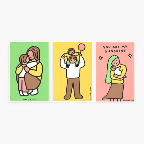 HUG | Silkscreen postcard set