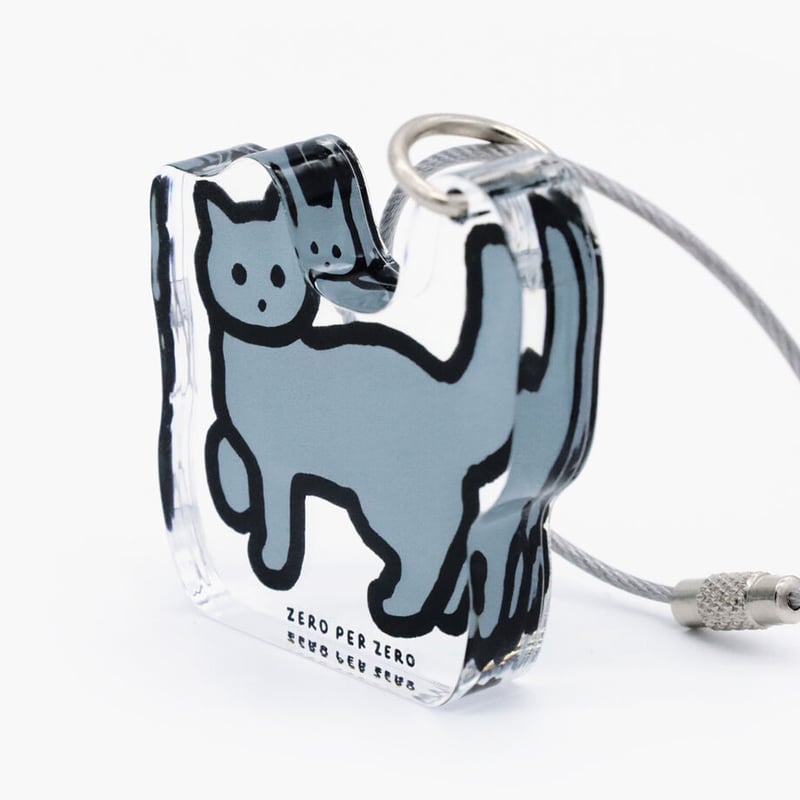 CAT 3 (GRAY) | Objet Keyring | ZERO PER ZERO_JP