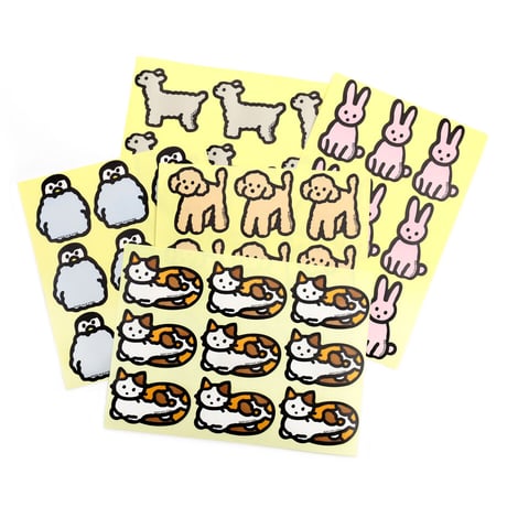 ANIMALS (5 TYPES) | Sticker pack