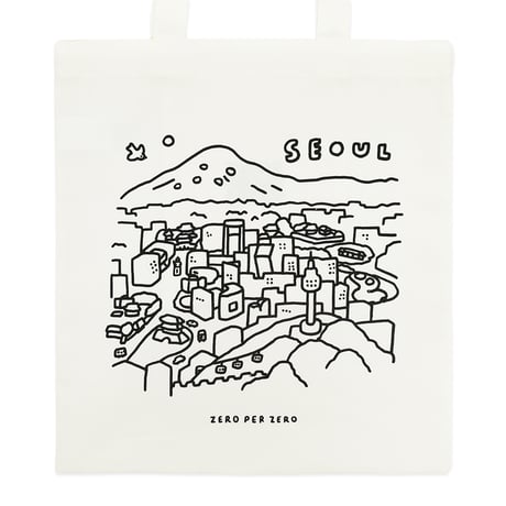 SEOUL VIEW 2 white | Eco bag