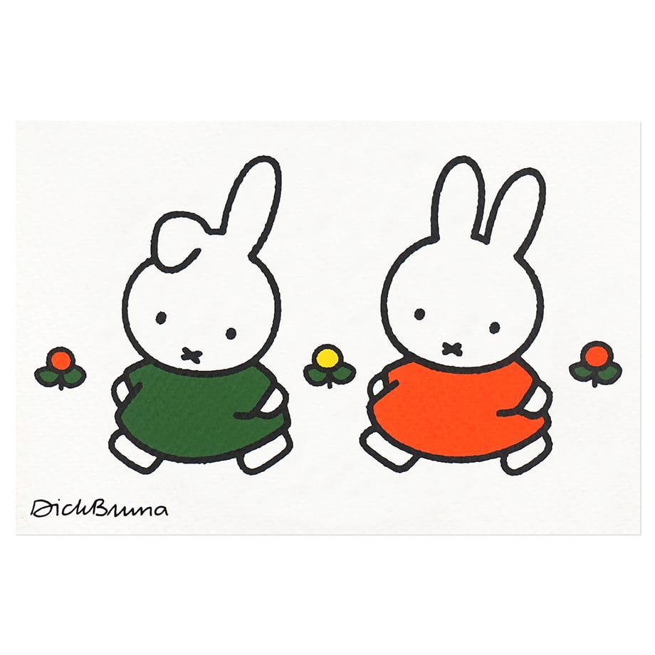 MIFFY & DAN | Miffy Silkscreen postcard | ZERO