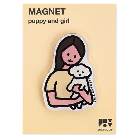 PUPPY AND GIRL | Magnet