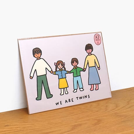 TWINS FAMILY (BROTHER & SISTER) | A3 poster（受注生産商品）