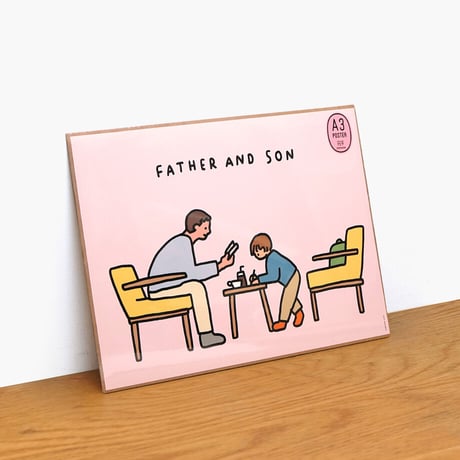 CAFE (FATHER AND SON) | A3 poster（受注生産商品）