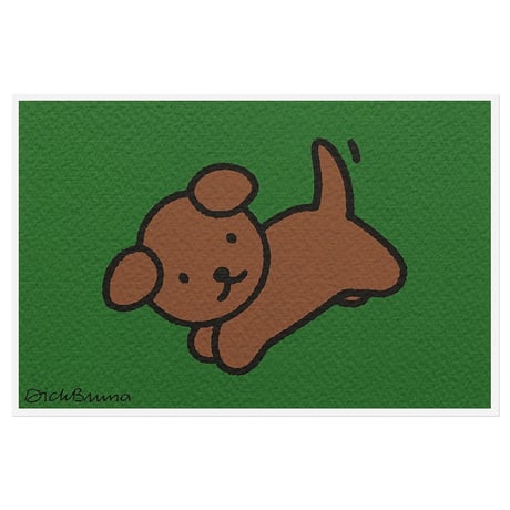 SNUFFY JUMP | Miffy Silkscreen postcard