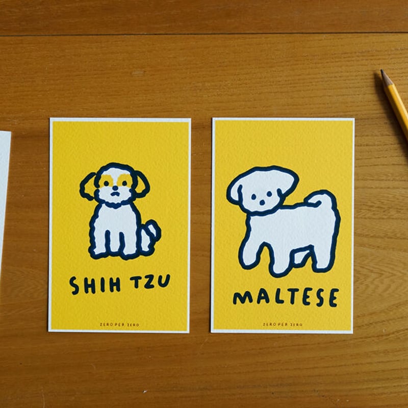 DOG 2 | Silkscreen postcard set | ZERO PER ZERO_JP