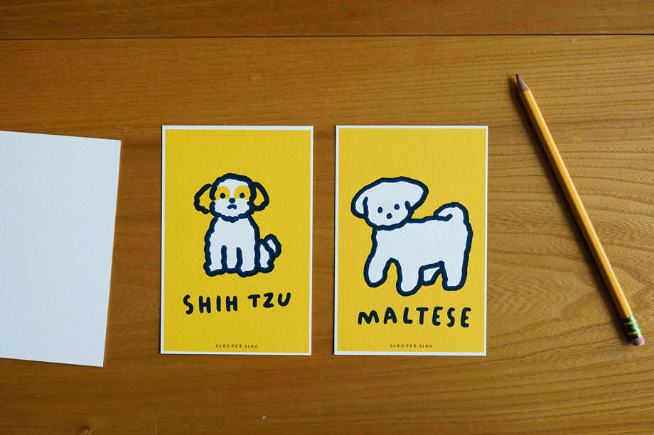 DOG 2 | Silkscreen Postcard set | ZERO PER ZERO_JP