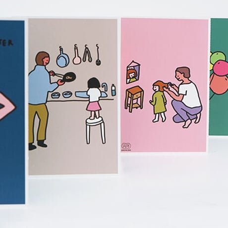 FATHER & DAUGHTER2 | Postcard set