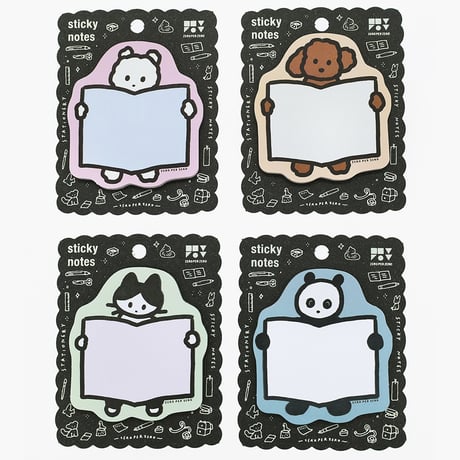 WHITE PUPPY | Sticky notes