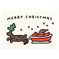 SANTA SLEIGH | Christmas pressed card