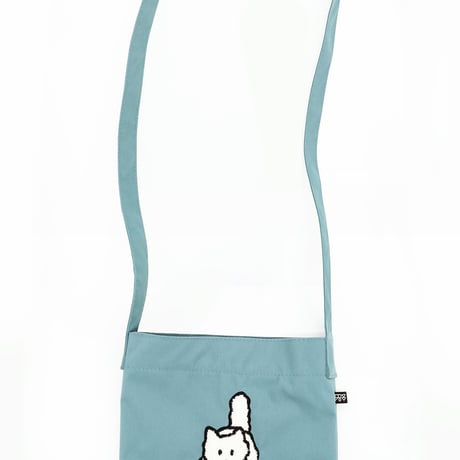 WHITE CAT gray blue  | Walk Walk Crossbag