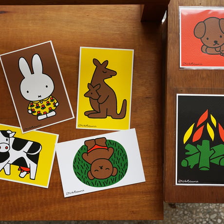 MIFFY IN RED DRESS | Miffy Silkscreen postcard