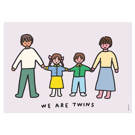 TWINS FAMILY (BROTHER & SISTER) | A3 poster（受注生産商品）