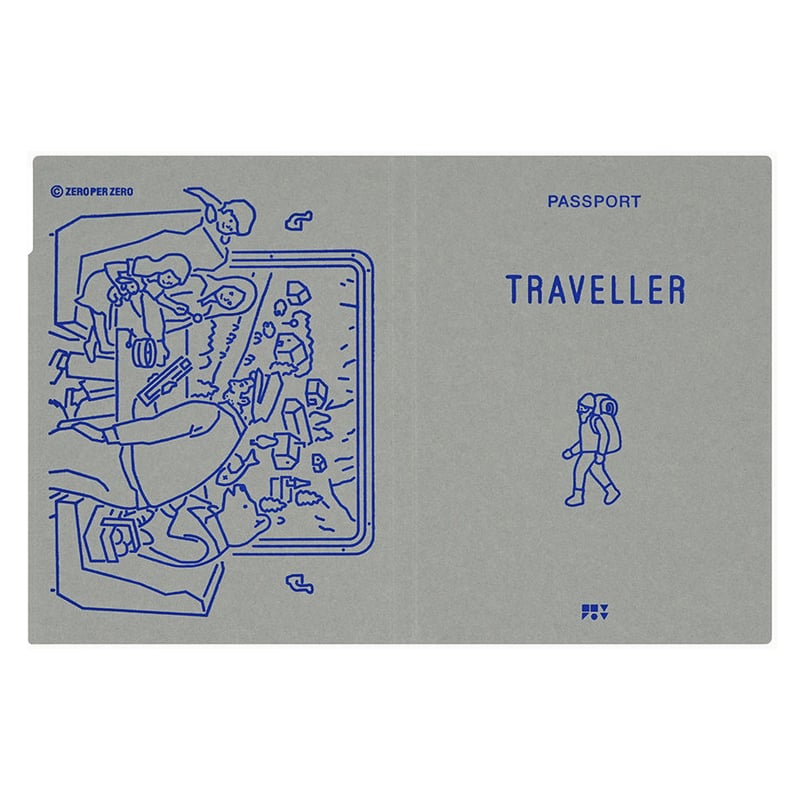 TRAVELLER gray | Passport cover | ZERO PER ZERO_JP
