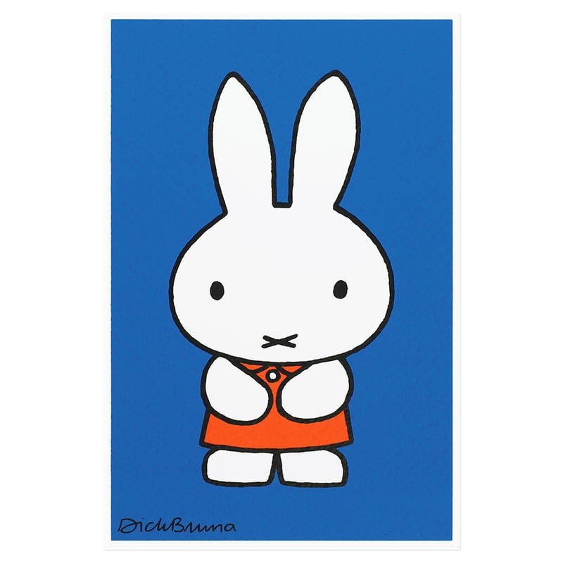 MIFFY IN RED DRESS | Miffy Silkscreen postcard