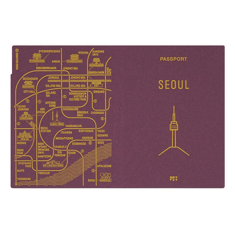 The Papyrus Trilogy（ハードカバー） SEOUL Burgundy 2 | Passport cover | ZERO PER ZE