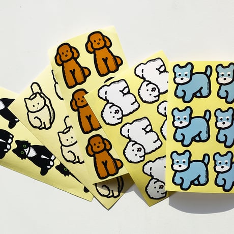 CAT & DOG | Retro sticker pack