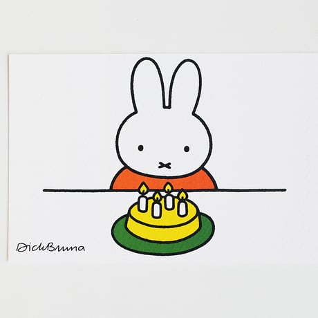 MIFFY IN RED DRESS | Miffy Silkscreen postcard