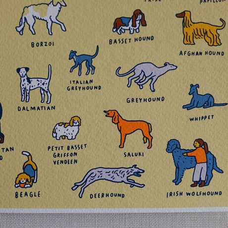 GRAPHIC DICTIONARY - DOG | Silkscreen poster（受注生産商品）
