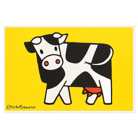 MILK COW | Miffy Silkscreen postcard