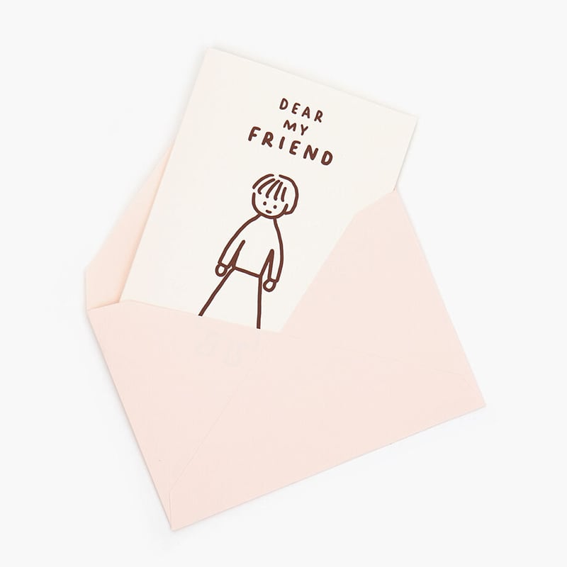 DEAR MY FRIEND (BROWN) | Pressed card | ZERO PE