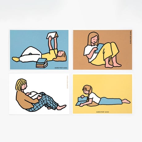 READING | Silkscreen postcard set