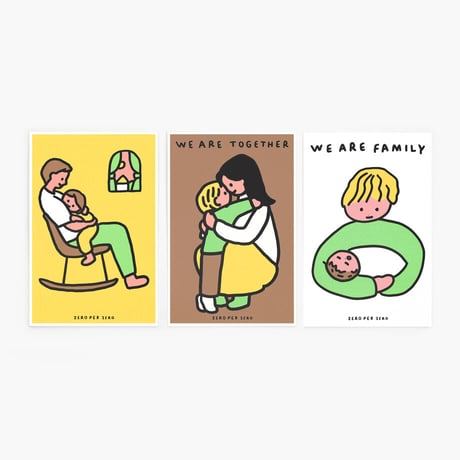 HUG | Silkscreen postcard set