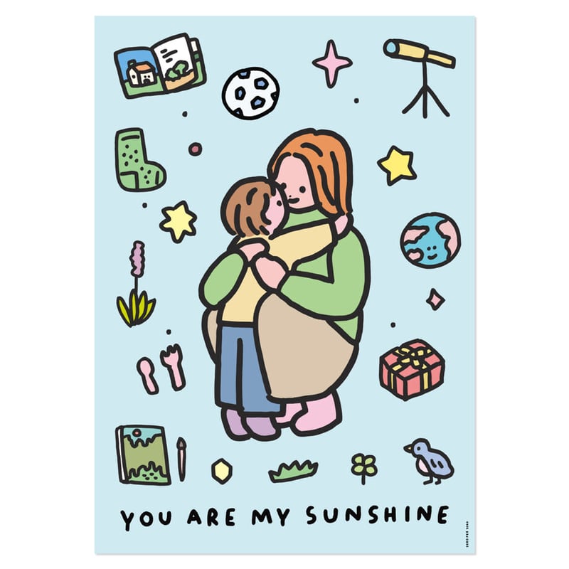 HUG LIGHT BLUE (SUNSHINE) | A3 poster（受注生産商品） |