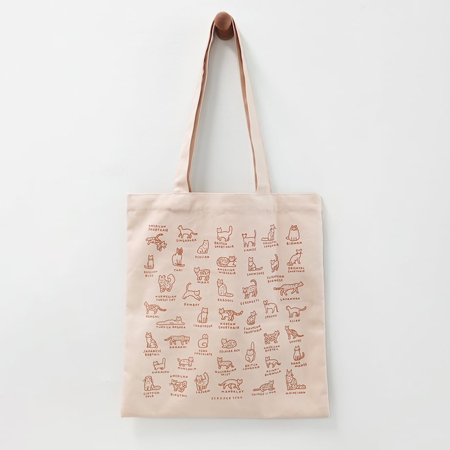 CAT DICTIONARY 3 beige | Eco bag | ZERO PER ZER