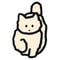 WHITE CAT | Mouse pad (DIE-CUT)