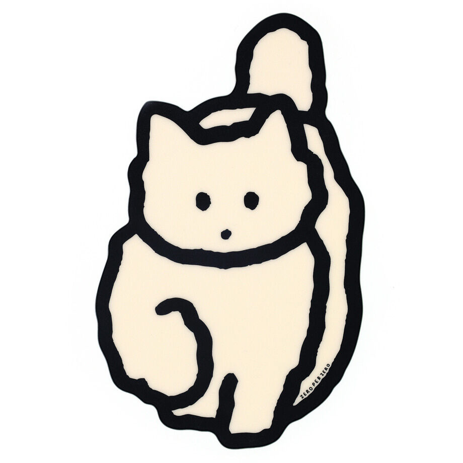 WHITE CAT | Mouse pad (DIE-CUT) | ZERO PER ZERO_JP