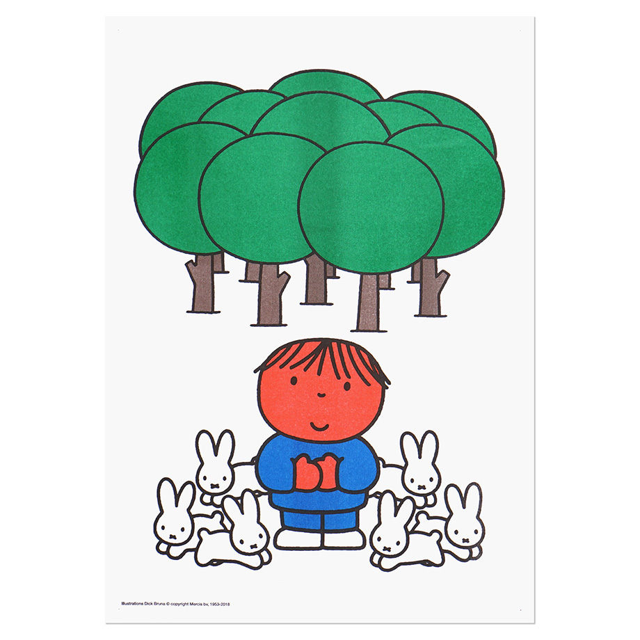 FOREST | Miffy A3 RISO poster | ZERO PER ZERO_JP FOREST | Miffy A3 RISO poster | ZERO PER ZERO_JP
