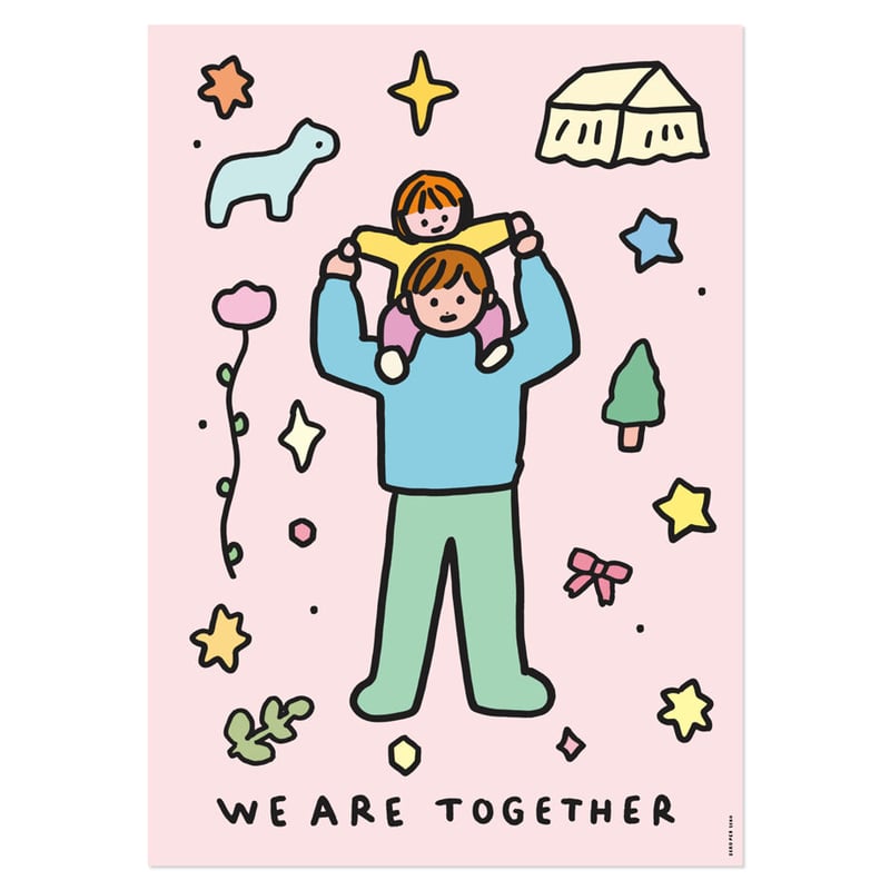 PIGGY BACK PINK (TOGETHER) | A3 poster（受注生産商品）