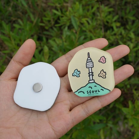 SEOUL TOWER yellow | Magnet