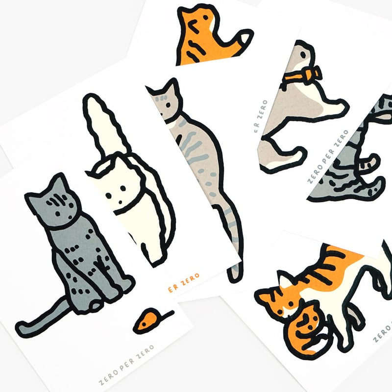 CAT | Silkscreen Postcard set | ZERO PER ZERO_JP