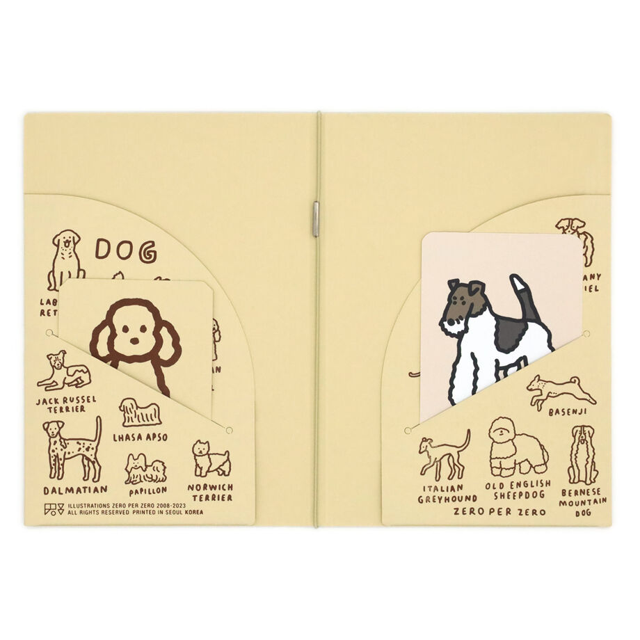 DOG (POODLE) gray | Passport cover 2 | ZERO PER