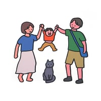 BIG! FAMILY STICKER-FAMILY+CAT | Sticker