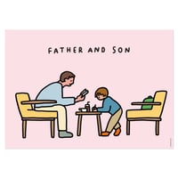 CAFE (FATHER AND SON) | A3 poster（受注生産商品）