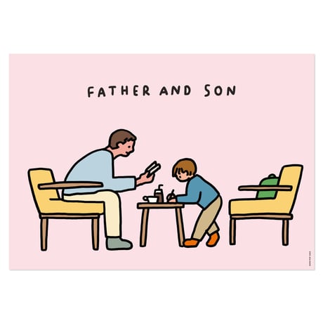 CAFE (FATHER AND SON) | A3 poster（受注生産商品）