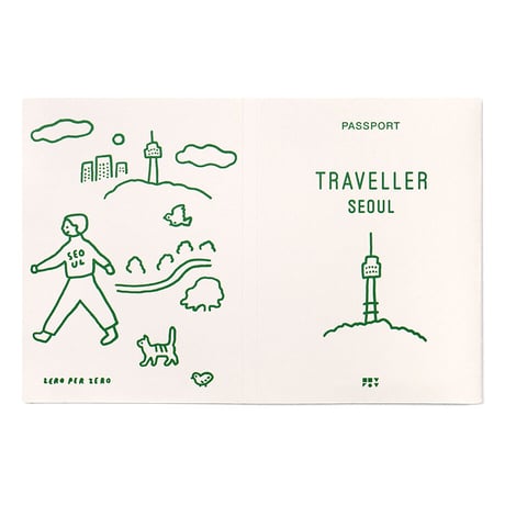 WALK WALK SEOUL ivory | Passport cover