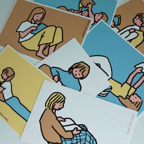 READING | Silkscreen postcard set