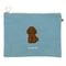 BROWN POODLE teel green| Pouch L