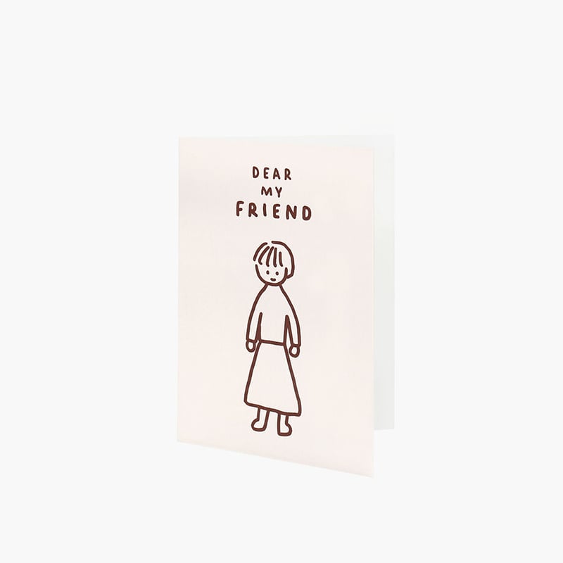 DEAR MY FRIEND (BROWN) | Pressed card | ZERO PE
