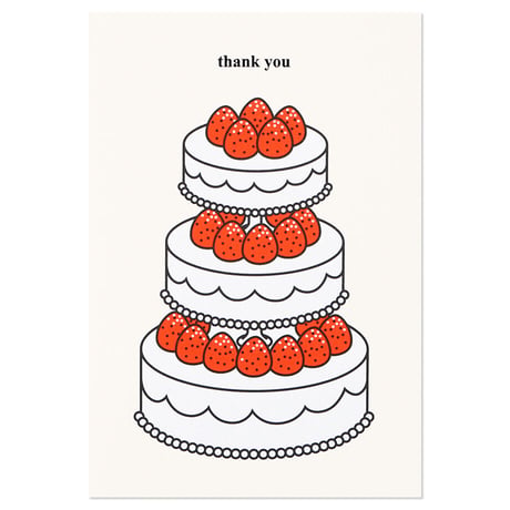STRAWBERRY CAKE (THANK YOU) | Cake card