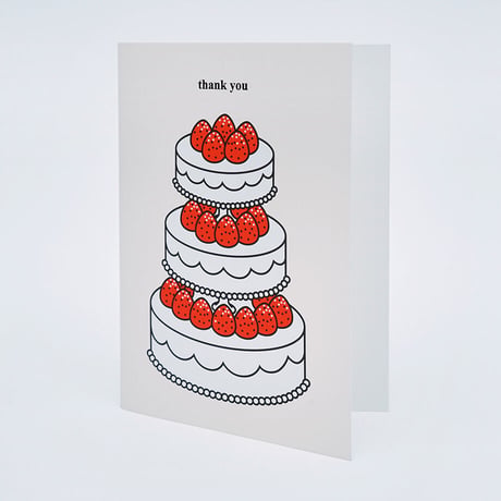 STRAWBERRY CAKE (THANK YOU) | Cake card