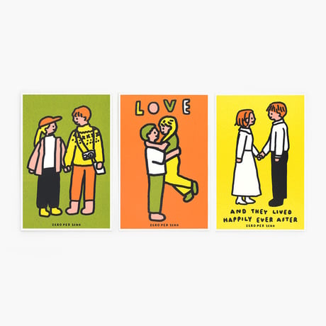 COUPLE | Silkscreen postcard set